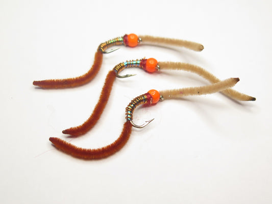 Worm, Dirty Flys, Fishing Flies New Zealand, Best fly-fishing fly, Pat Swift, Category 3, Manic Tackle, Stu's Flies, Trout fishing NZ. South Island fly fishing. Turangi Trout fishing.